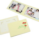 ペーパー フォトフレーム 写真台紙 Mother's Day/カーネーション Lサイズ (89×127mm) 2面ヨコ クリーム