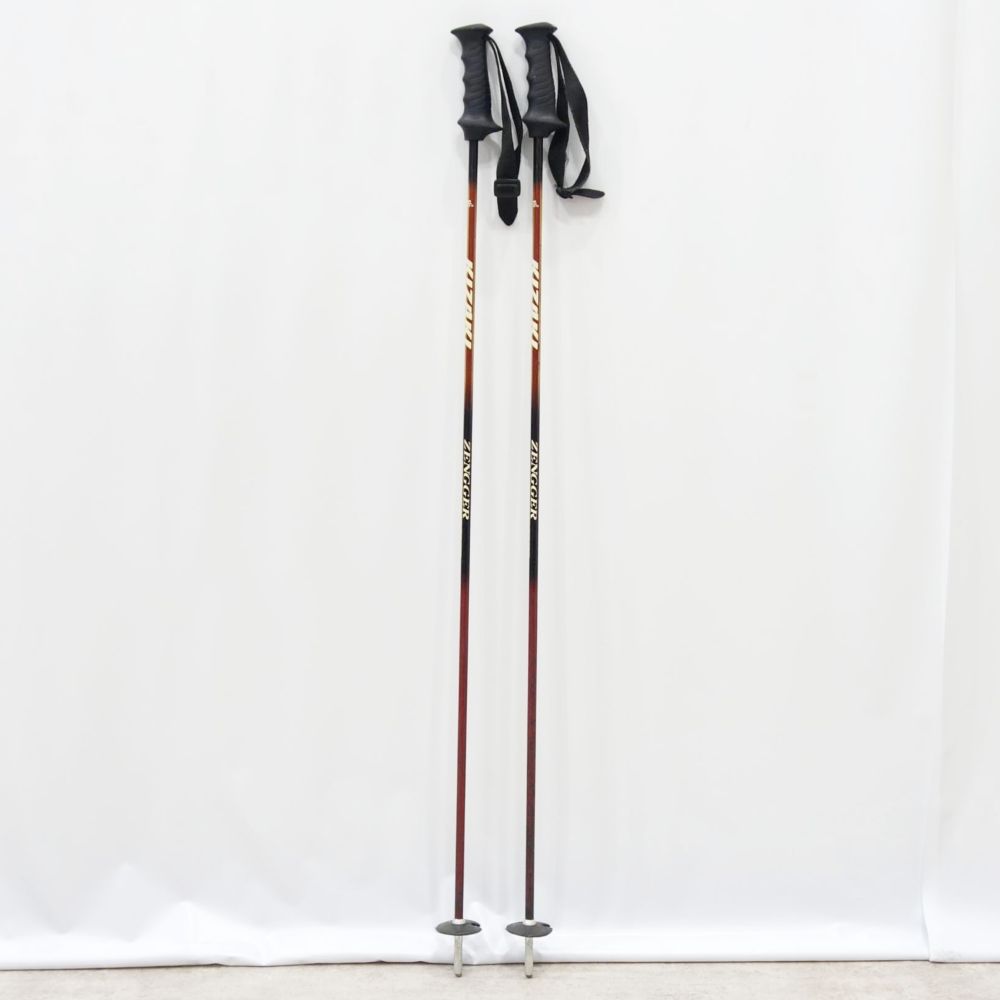 キザキ KIZAKI スキー ポール ストック 113cm ZENGGER カーボン アウトドア【中古】