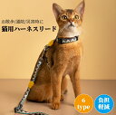 猫 ハーネス&リード キャットハーネス リード セット 安心 安全設計 シンプルデザイン 簡単装着 お散歩 お出かけ かわいい おしゃれ ハーネス 猫用 ねこ ...