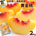 【今だけ 10%オフ!】フルーツ 桃 もも 山形県または福島県産 黄金桃 秀品 2kg(5~8個) 贈答 ギフト 贈り物 プレゼント 送料無料