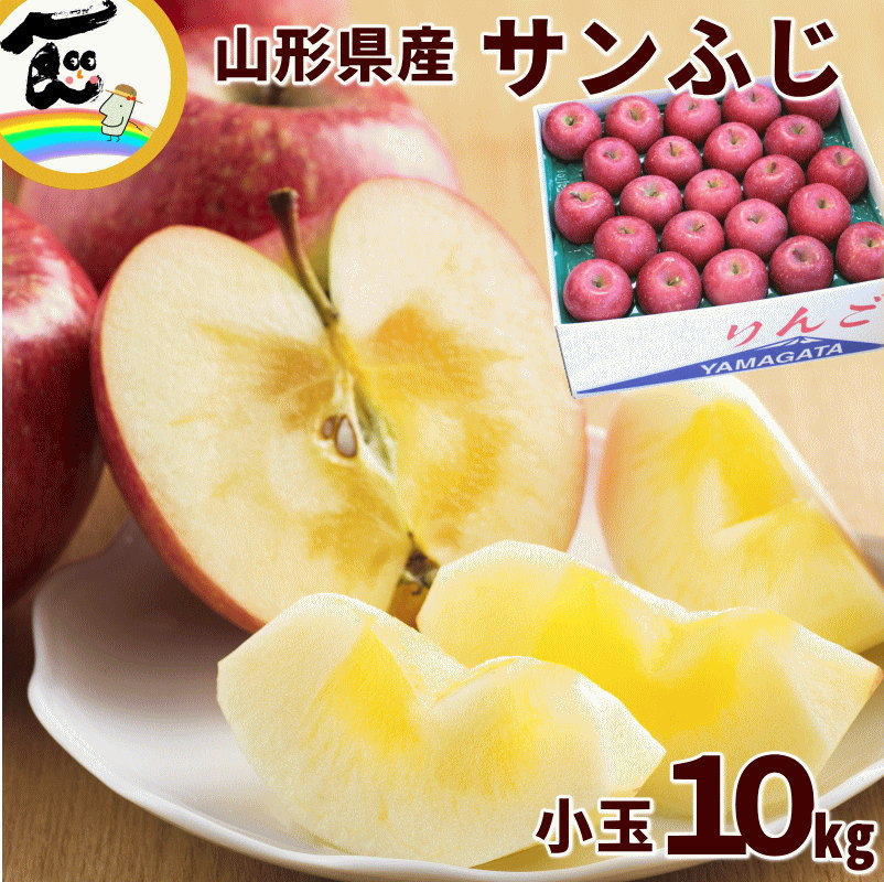 りんご 山形県 サンふじ 10kg 40～46玉 小玉 お買い得(4)