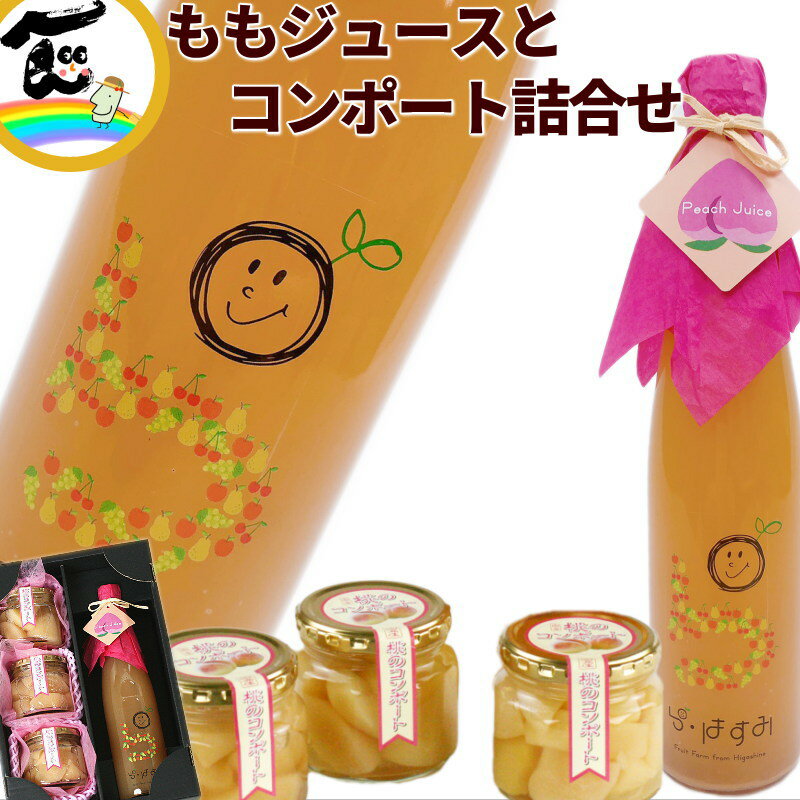 ジュース 山形県産「果汁100%ももジュース」 福島県産「桃のコンポート」セット 詰合せ ギフト ストレートジュース 送料込