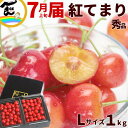 さくらんぼ 山形産さくらんぼ 紅てまり(べにてまり) 1kg (500g×2P) Lサイズ 秀品 バ ...