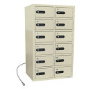 LK LOCKER LK-312PSE 2列6段 12人用 ダイヤルナンバーロック 充電可能ロッカーEIKO 完全キーレス