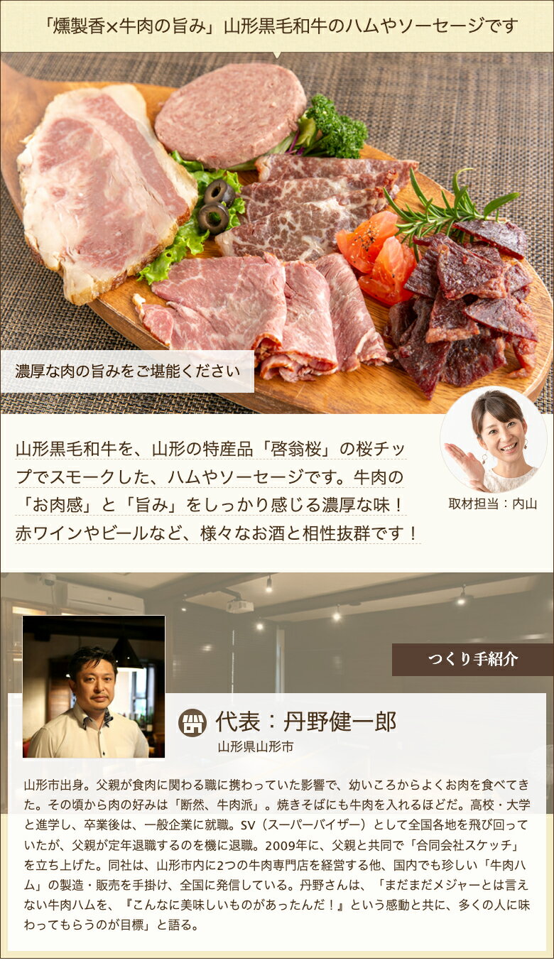 国産 山形黒毛和牛 ハム ソーセージ 5種 各1パック 化粧箱入 Vieh Natural YAMAGATA 生ハム ベーコン ジャーキー 山形県産 山形市 山形産 生産者直送 お取り寄せ ギフト プレゼント 贈り物 送料無料