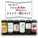 飲み比べセット ワイナリー巡りレギュラー赤360ml×6本　化粧箱入れ 送料無料 高畠・朝日町・タケダ・トラヤ・大浦葡萄酒・天童ワイン 3