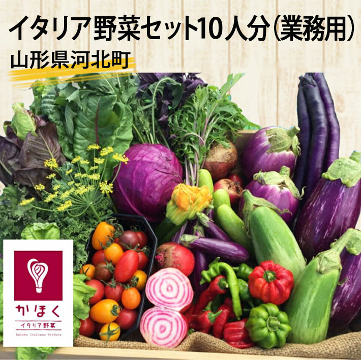 山形県 かほくイタリア野菜山盛りセット10～12種類入り送料無料【北海道、中国、四国、九州、沖縄は送..