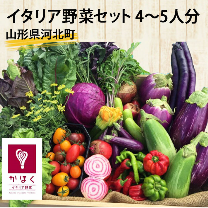 山形県 かほくイタリア野菜ファミリーセット6〜8種類入り【送料無料】【北海道、中国、四国、九州、沖縄は送料+500円】