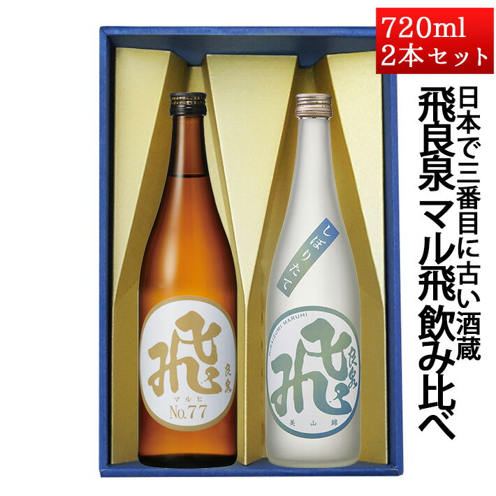 12/10頃入荷予定 日本酒 飲み比べセット 飛良泉 マル飛 しぼりたて生酒 と マル飛77 720ml×2本 化粧箱..