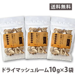 乾燥野菜 無添加 国産 ドライ マッシュルーム スライス 10g×3袋 山形県産 日持ち 備蓄