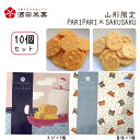 プチギフト 酒田米菓 PARIPARI × SAKUSAKU 旨塩 × えび 10個セット(各5個×2) 送料無料 プチギフト 山形限定 オランダせんべい