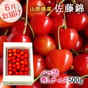 6月中旬〜6月末日お届け さくらんぼ ギフト プレゼント 贈答用 佐藤錦 山形県産 秀L 500g バラ詰め 送料無料