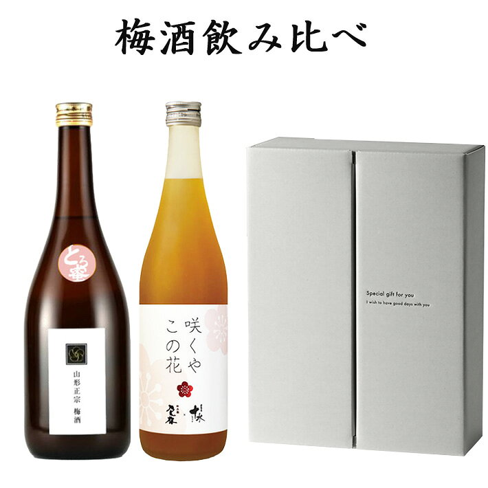 お中元 夏ギフト 梅酒 飲み比べセット 720ml ×2本 山形正宗 大山 送料無料 リキュール うめ酒 お礼 お祝 内祝 山形