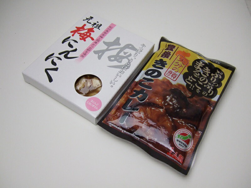 「お試しメール便」 梅辰　元祖 梅にんにく100gХ1個＆あの人気のきのこカレー×1個！人気　激うま ...