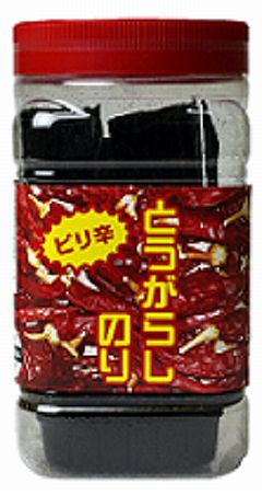 ※この商品はメーカーからの直送になります※ 商品明細 名称 味付のり 内容量 板のり4.2枚分10切42枚 原材料 乾のり（国産）、一味、干えび、昆布、砂糖、食塩、醤油（大豆、小麦を含む）、みりん、唐辛子、調味料（アミノ酸等） 賞味期限 300日 保存 直射日光、高温多湿を避けて常温保存 製造者 広島海苔株式会社 商品説明 海苔に唐辛子を加えることで、これまでとはひと味違う、新しい味覚の海苔が誕生しました。ピリッとした辛さが食欲を増進させるだけでなく、お酒のおつまみにも最適です。ピリ辛好きはもちろん、一般の方にもぜひお試しいただきたい味です 注意 こちらの商品は他のメーカーとは同梱できません。 広島海苔の他の商品とは同梱できます　