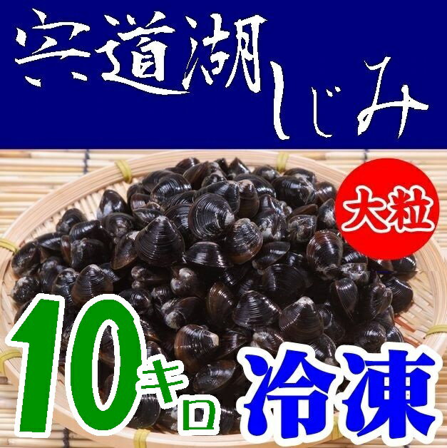 【送料無料】【砂抜き】宍道湖産　朝獲れしじみ（冷凍）大粒10kg※別途送料、東北500円、北海道1000円・沖縄、離島不可※ 【業務用】【島根県】【松江市中原町】【平野缶詰】