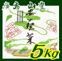 【10月下旬から発送予定】【送料無料】 広島菜漬け安藝菜樽詰5kg【山豊】【広島県】【広島市安佐南区】※別途送料 東北500円 北海道1000円 沖縄 離島不可※