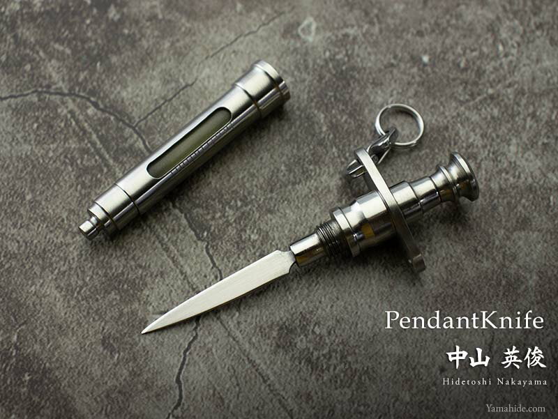 根付彫刻師 中山 英俊 作 ミニナイフ オールドシリンジ Hidetoshi Nakayama