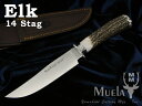 スペインの老舗刃物メーカー、Muela（ムエラ）のボウイナイフ。 エルクは小さめのヒルトのついたシンプルなハンティングナイフです。 全長：268mm 刃長：146mm 刃厚：4mm 重量：170g ブレード鋼材：X50CrMoV15 / 57-58HRC ジャーマンステンレス ハンドル材：スタッグ シース付属 Made in Spain ※スタッグは天然材のため一本一本異なります。
