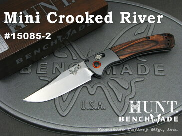 ベンチメイド 15085-2 ミニ クルックド リバー/ウッド 折り畳みナイフ,BENCHMADE Mini Crooked River