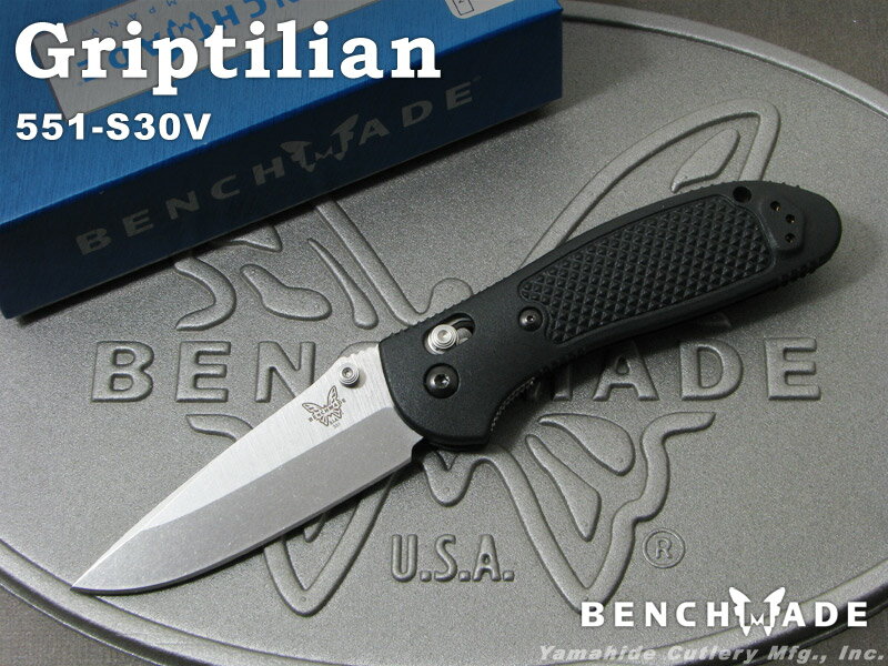 ベンチメイド 551-S30V グリップティリアン シルバー直刃 、折り畳みナイフ 、BENCHMADE Griptilian通販格安セール情報 楽天 通販