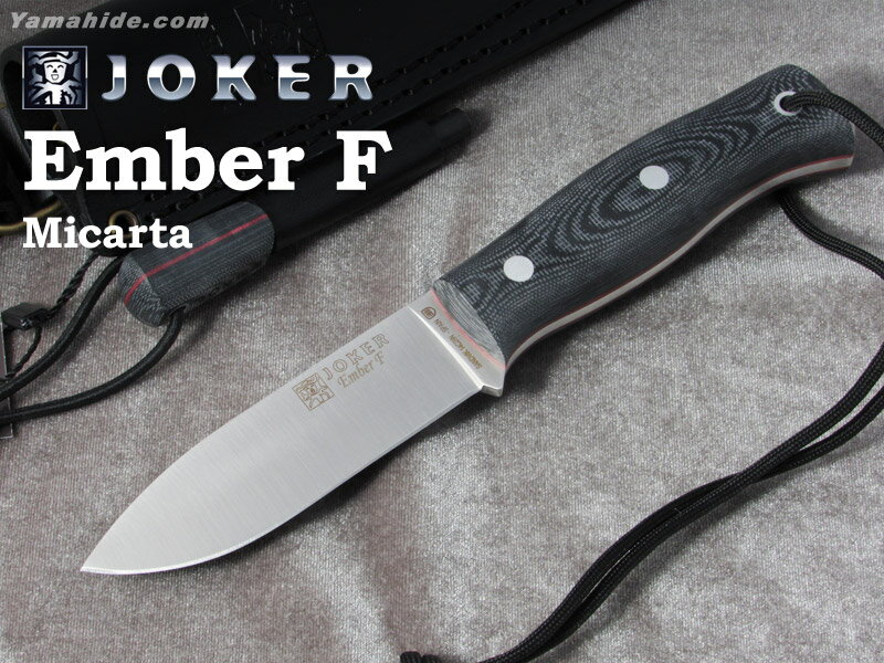 ジョーカー CM123-P エンバー F マイカルタ ファイヤースチール付 ブッシュクラフトナイフ Joker EMBER FLAT BUSHCRAFT KNIFE MICARTA