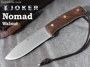 ジョーカー CN125-P ノマド ウォールナット ファイヤースチール付 ブッシュクラフトナイフ,Joker NOMAD BUSHCRAFT KNIFE WALNUT