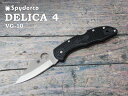 スパイダルコ C11PBK デリカ4 直刃 ブラックハンドル 折り畳みナイフ Spyderco DELICA4 Plane Black