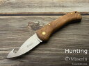 マセリン 狩猟 ハンティングナイフ 皮剥ぎ ガットフックスキナー 折りたたみナイフ 762OL Maserin HUNTING KNIFE SKINNER MOD OLIVE(4)