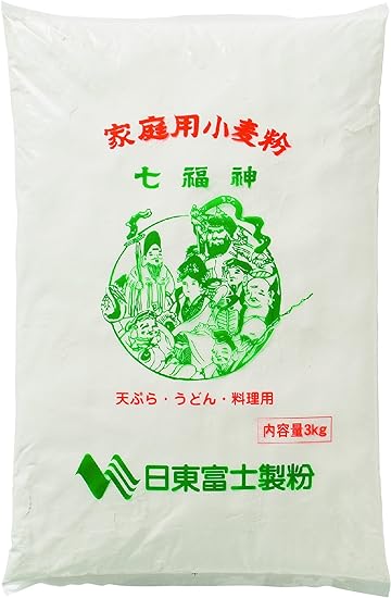 日東富士製粉 七福神 小麦粉 3kg 中力粉 【青七 天ぷ