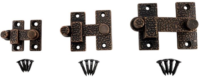 石目打掛 GB YC-8 小～大 真鍮鋳物 茶色/ブラウン ビス付 DIY 締付打掛 掛錠 ロック機構 防犯錠 建築金物 扉錠 戸締まり 引き戸用錠 扉ロック 工場用錠 倉庫用錠 門扉用錠 防犯対策錠 補助錠 アンティーク レトロ 勝手口 物置 キャビネット錠 簡易式錠 日本製 山口安製作所