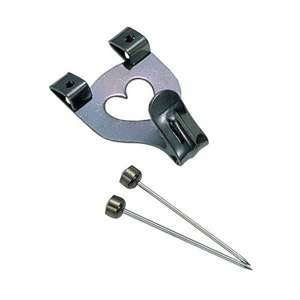 エックスフック 黒 YG-39 小 真鍮 ピン付