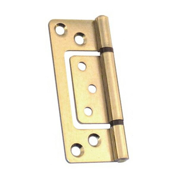 厚口フラッシュ丁双(リング入り) SG YT-45 100mm 鉄 ビスあり フラッシュ丁番 フラット蝶番 面一蝶番 ..