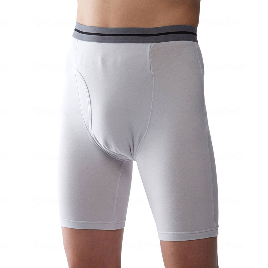 中失禁パンツ スーパーさらりん (130cc) 紳士用 グレー Lサイズ ボクサーパンツ メンズ 男性用 前開き ..