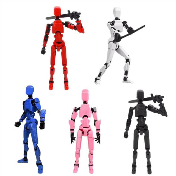 デッサン 人形 7色セット ディスプレイスタンド マグネット アクションフィギュア セット フィギュア おもちゃ ロボット 関節可動 モデル人形 組立品 3Dプリント マルチジョイント可動アクションフィギュア 大人用 男の子 子供の日 誕生日 入学祝い ギフト プレゼント 2