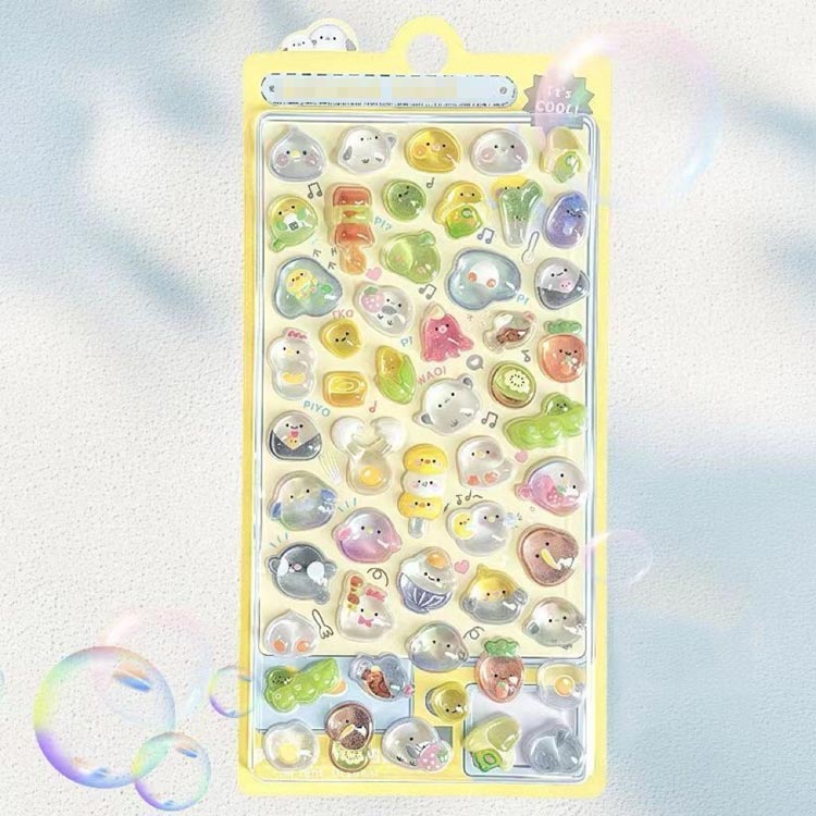 シール 24枚 かわいい 3D 立体シール おしり まとめ買い かわいい ぷっくり シール...