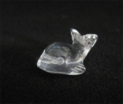 天然石水晶置物 鯨（くじら）