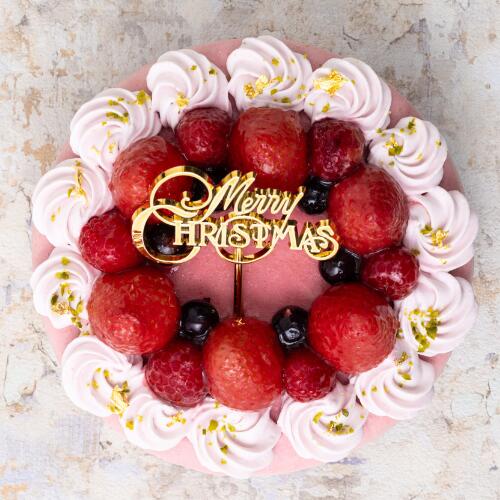 クリスマスを彩る3種のベリールージュ（ホール）【卵乳製品不使用】【直送品F】