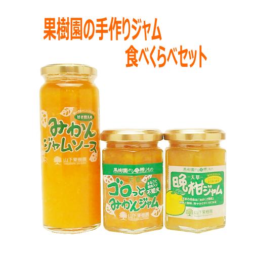 熊本県産　山下果樹園ジャム食べくらべセット 北海道は送料別途1800円、沖縄は別途1000円かかります。 みかんジャム オレンジジャム ヨーグルトソース 無添加 着色料不使用