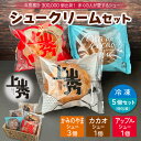 《上山秀アソート》上山秀3個,カカオ1個 ,アップル 1個(計5個) 【お試しにおすすめ!】かみのやまシュー【日時指定可★】個包装 冷凍 お菓子 スイーツ お誕...