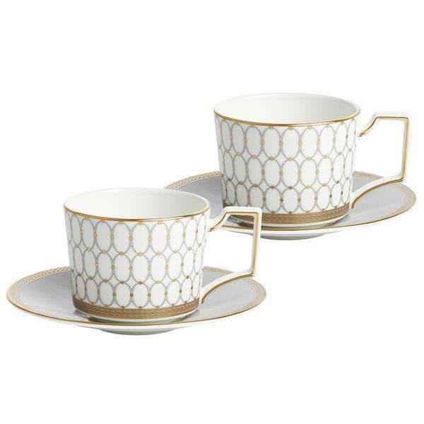 (1074123)ルネッサンス グレイ ティーカップ&ソーサーペア贈り物 プレゼント お祝い お返し 出産 結婚 ギフト お礼 ご挨拶 手土産 内祝