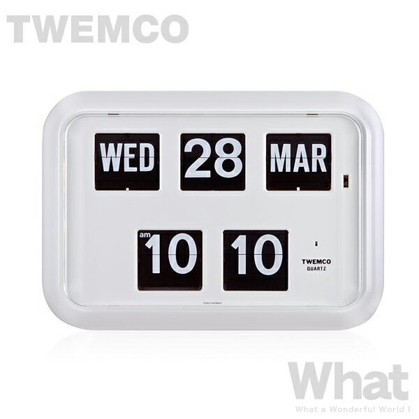 《全2色》twemco QD-35 カレンダー時計 置き掛け時計 【トゥエムコ トゥエンコ デザイン雑貨 ウォールクロック 置時計 壁掛け時計 とけい パタパタ デジタル カレンダー 北欧 オフィス 店舗 レトロ】