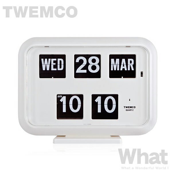 《全2色》twemco QD-35 カレンダー時計 置き掛け時計 【トゥエムコ トゥエンコ デザイン雑貨 ウォールクロック 置時計 壁掛け時計 とけい パタパタ デジタル カレンダー 北欧 オフィス 店舗 レトロ】