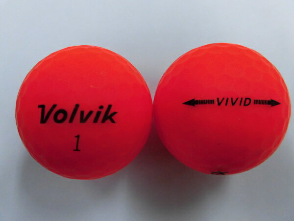【SAランク】ボルビック　ビビッド　マットレッド　1球【マーク・ネーム無】【中古】ロストボール　ゴルフボール　volvik　VIVID