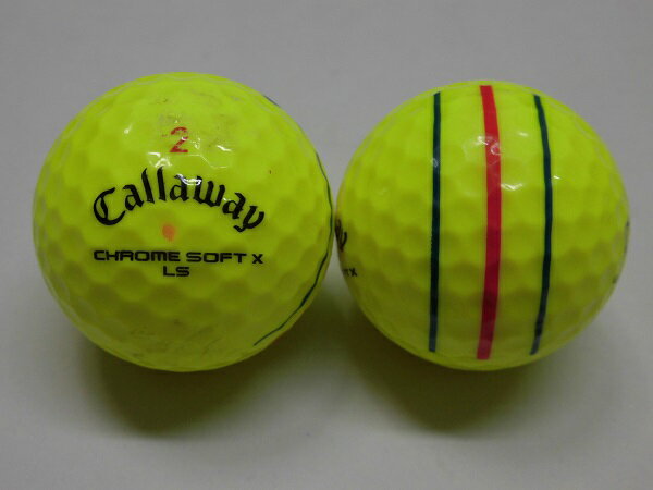 【Bランク】キャロウェイ　クロムソフトエックス LS　2021年　トリプルトラック　イエロー　1球【中古】ロストボール　ゴルフボール　CHROME SOFT X LS　Callaway