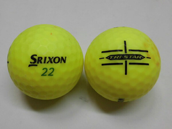 【Bランク】スリクソン　トライスター　2020年　マットイエロー 1球【中古】ロストボール　ゴルフボール　SRIXON　TRI-STAR