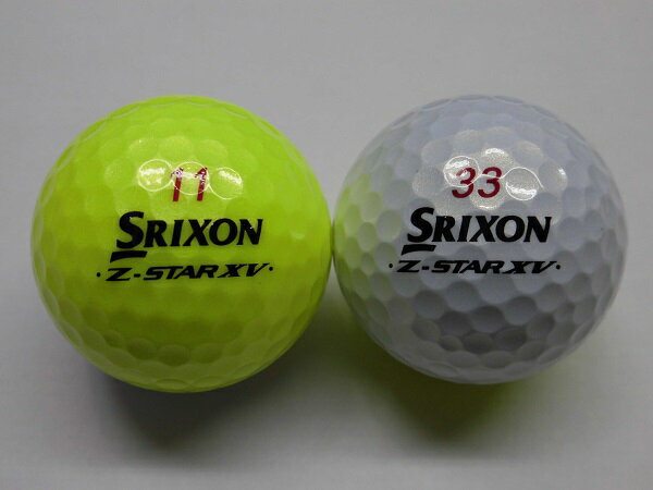 SRIXON Z-STAR XV　DIVIDE　YE/W　2023年　1球ロストボール　ゴルフボール　スリクソン　ゼットスターエックスブイ　ディバイド　イエロー／ホワイト