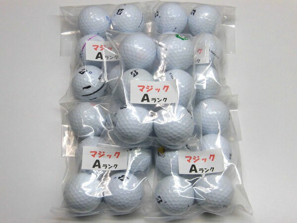 【マジックAランク】TOUR B XS　Bマークロゴ　2024年　30球 　ホワイト【中古】ロストボール　ゴルフボール　BRIDGESTONE GOLF【送料無料】