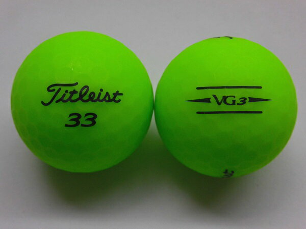 【SAランク】タイトリスト VG3 2020年 マットグリーン 1球【マーク ネーム無】【中古】ロストボール ゴルフボール Titleist