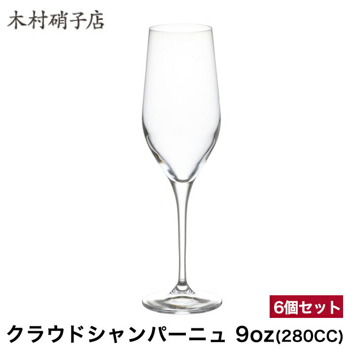 シャンパーニュ 9oz 280cc クラウド 6個セット 木村硝子店 シャンパングラス シャンパン 発泡酒 おしゃれ 業務用合羽橋 かっぱ橋